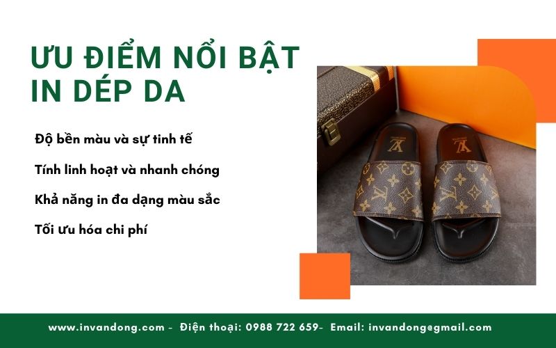 Ưu điểm nổi bật khi in dép da thay vì may lên dép