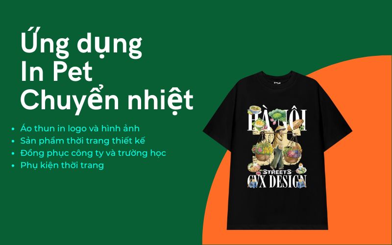 Ứng dụng của In Pet chuyển nhiệt trong ngành may mặc