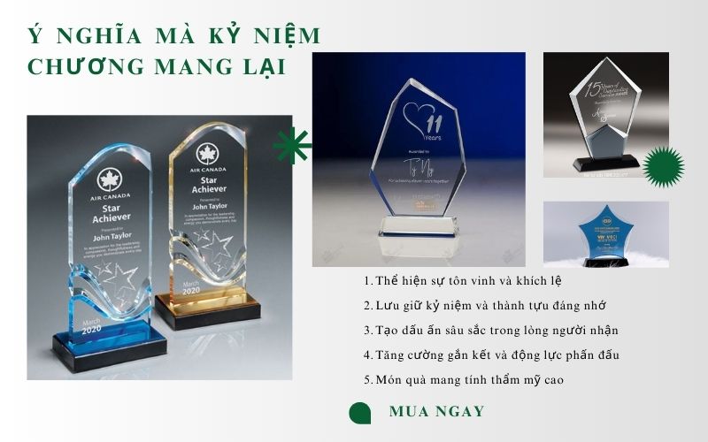 Ý nghĩa mà kỷ niệm chương mang lại