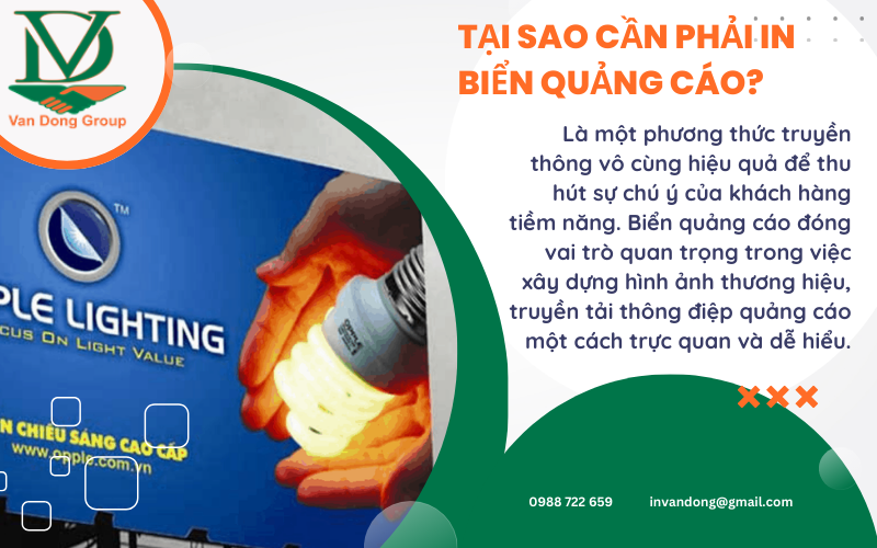 Tại sao cần phải in biển quảng cáo?