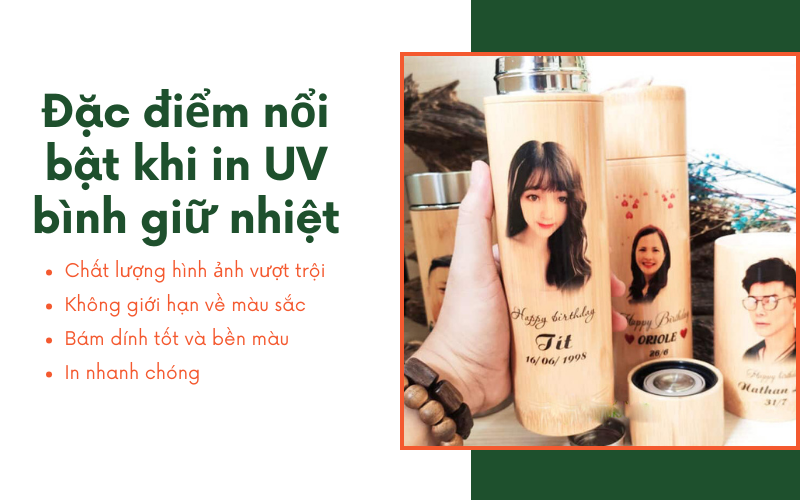 Đặc điểm nổi bật khi in UV bình giữ nhiệt