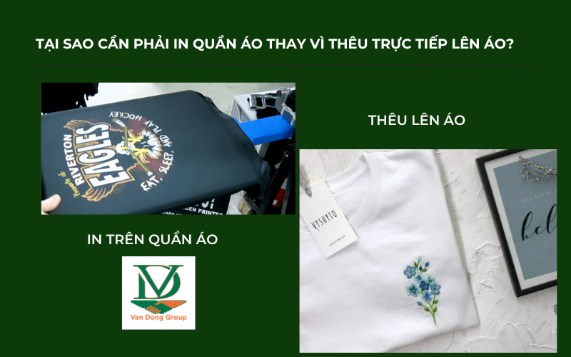Tại Sao Cần Phải In Quần Áo Thay Vì Thêu Trực Tiếp Lên Áo?