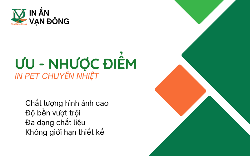 Ưu điểm - Nhược điểm của dịch vụ in PET chuyển nhiệt