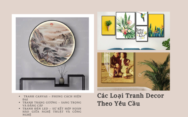 Các Loại Tranh Decor Theo Yêu Cầu Được Ưa Chuộng