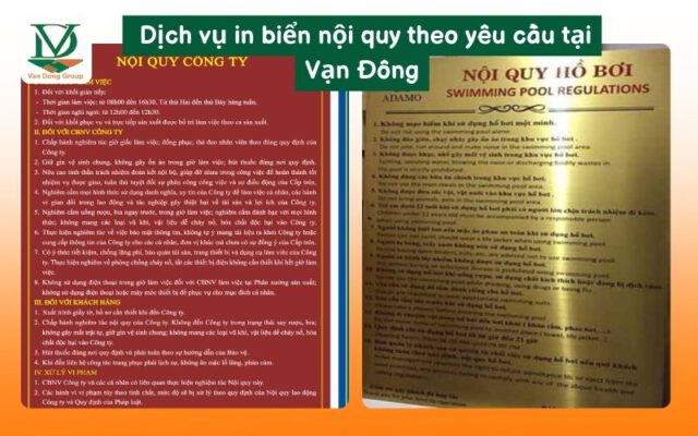 Địa chỉ in biển nội quy theo yêu cầu giá rẻ