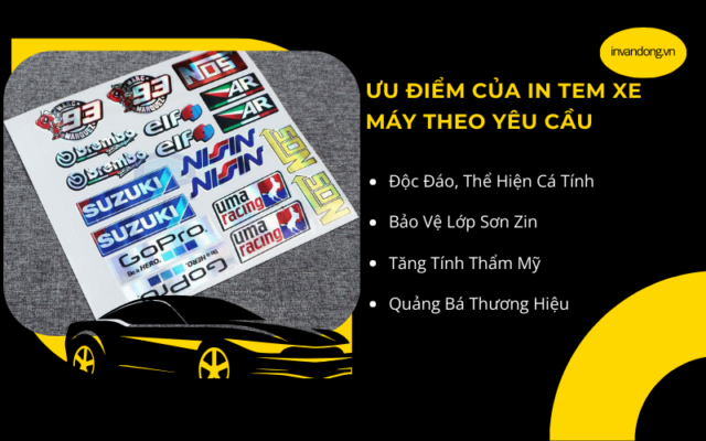 Ưu Điểm Của In Tem Xe Máy Theo Yêu Cầu