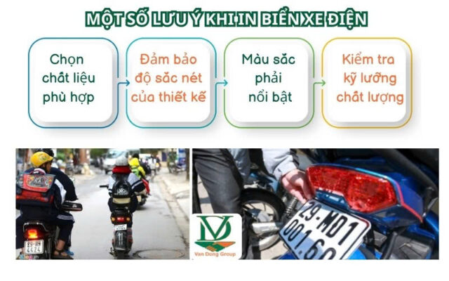 Một số lưu ý khi in biển xe điện
