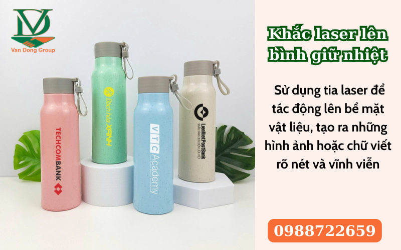  Khắc laser lên bình giữ nhiệt