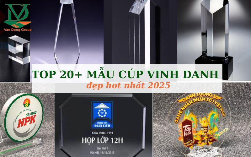 Top 20+ mẫu cúp vinh danh cá nhân, tập thể đẹp hot nhất 2025