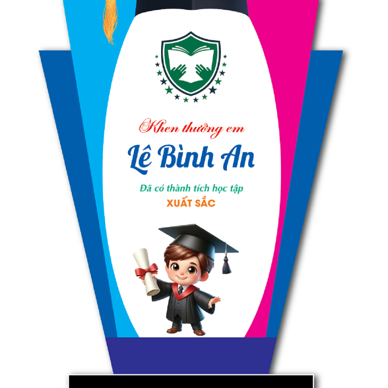 Cúp gỗ Mica 02