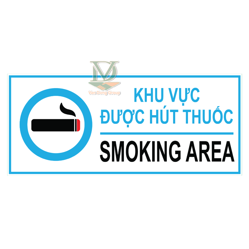 Biển báo khu vực được hút thuốc