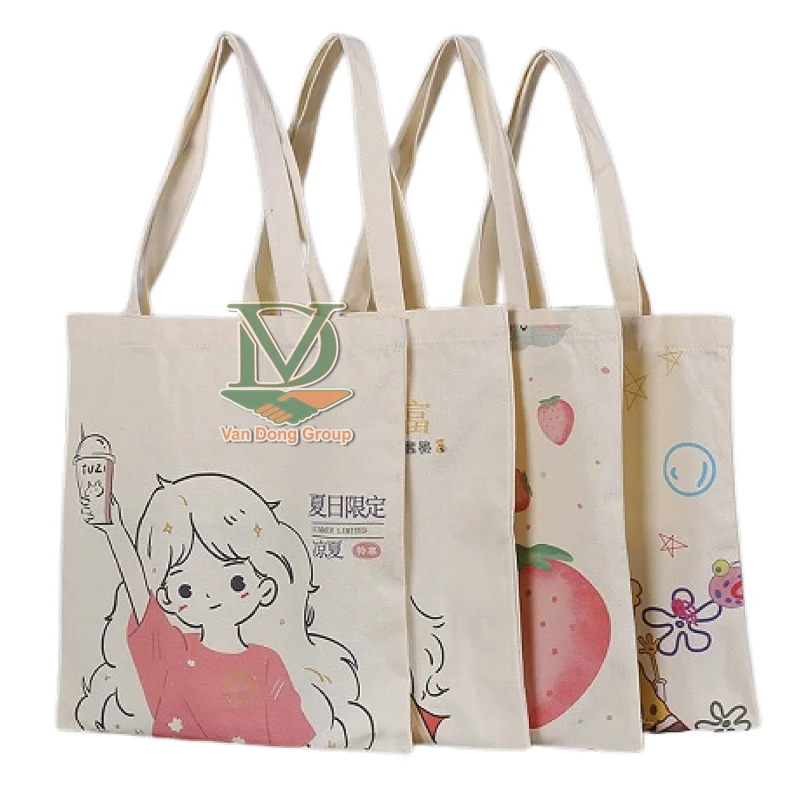 In túi vải canvas nhiều hoạ tiết